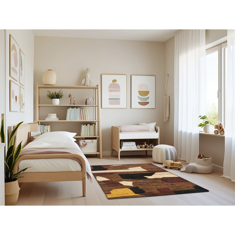 Tapis abstrait moderne 1828, Rectangle 3 pi x 5 pi