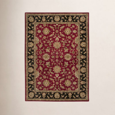 Byler Garnet Hand-Tufted Wool Oriental Rug