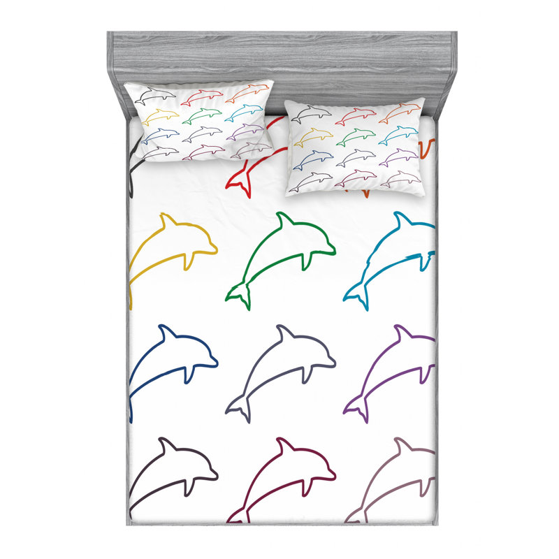 Microfiber Sheet Set, Queen Sheet Set with Fitted Sheet