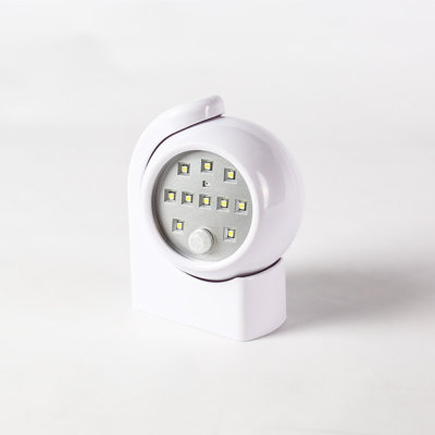 Outdoor Battery Operated White Security Light with PIR Sensor