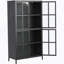 Armoire de rangement de qualité supérieure avec portes en verre trempé et tablettes réglables pour une utilisation polyvalente à la maison et au bureau