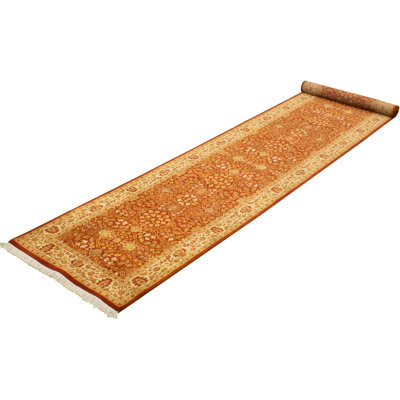 Dhanvika One-of-a-Kind 3'2" X 16'7" New Age Runner Wool Area Rug in
