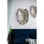 Décoration murale suspendue feuille d'or - Design chic en aluminium 24,8 x 17,3 x 2 po