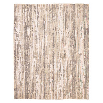 Tapis unique gris de 7 pi 10 po x 9 pi 9 po Alma