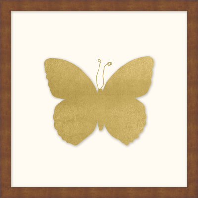 Gold Leaf Butterfly, impression encadrée sur verre 4 '