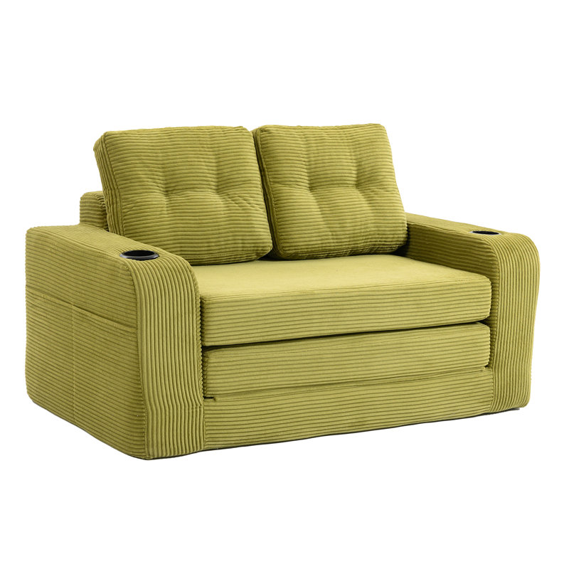 Canapé-lit convertible 2-en-1 avec support en mousse viscoélastique haute densité, canapé-lit escamotable pour le salon ou la chambre à coucher.