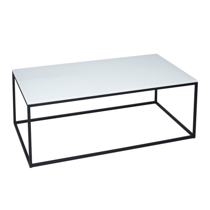 Licata Sled Coffee Table, White, Black