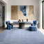 Tapis contemporain bleu et berbère tissé à la main 10 x 14-490078254-490078260