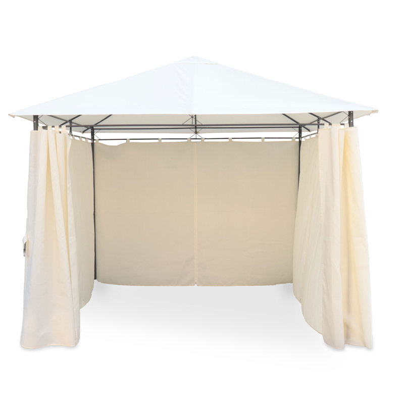 Pelagia 2.9m x 2.9m Steel Patio Gazebo, Off White