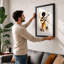 Musician in Gold Boho - Framed Print-979756028-979756031
