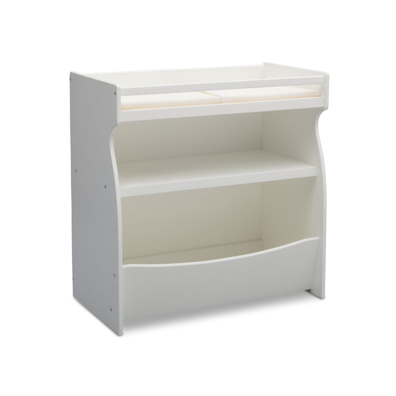 Bianca White Wooden 2-in-1 Changing Table with Storage