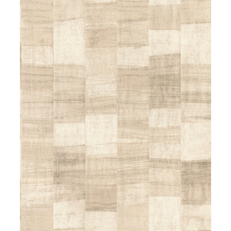 Papier peint rayé beige Ivo, Beige
