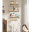 Natural Wood Nursery Floating Shelves Set of 3 with Towel Bar 23in Wall Mounted Organiser for Child's Room-1794497221-1794497275