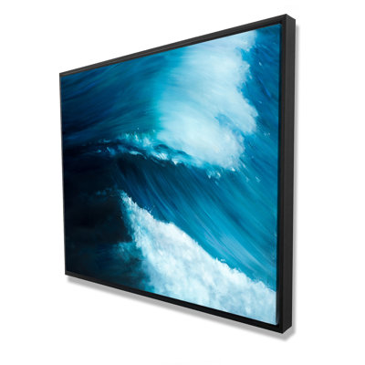 Unleashed Sea - Marine White Framed Canvas for Home Decor