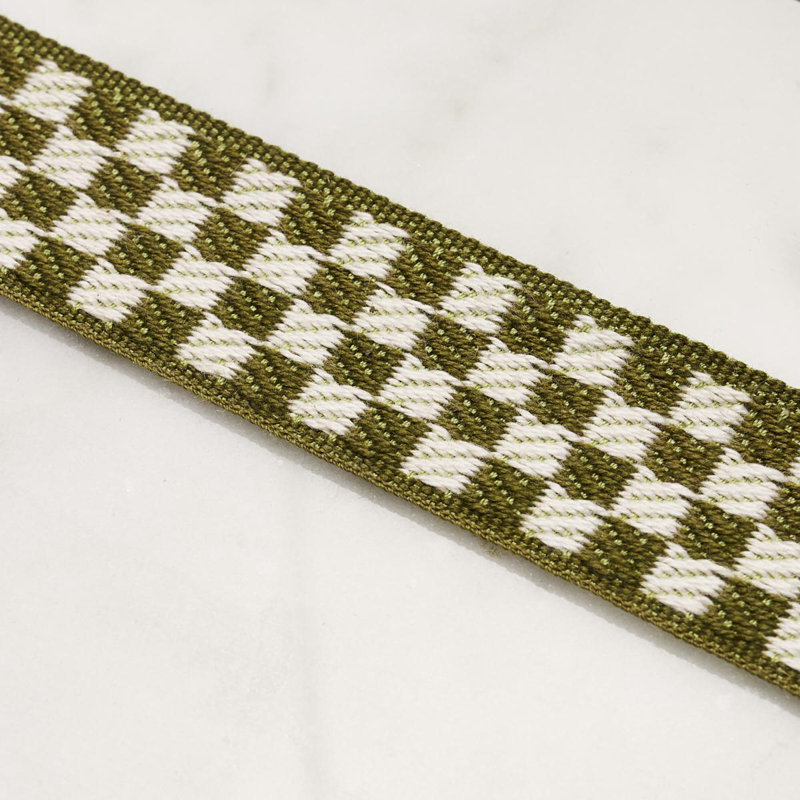 Schumacher x Charlap Hyman & Herrero / Pilar Almon Zee Tape Narrow, Olive