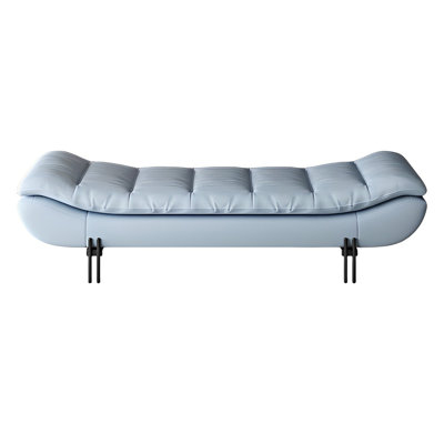 Vasilika Leather Match Upholstered Bench