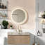 Meuble-lavabo moderne avec lavabo, pierre frittée italienne, rangement spacieux