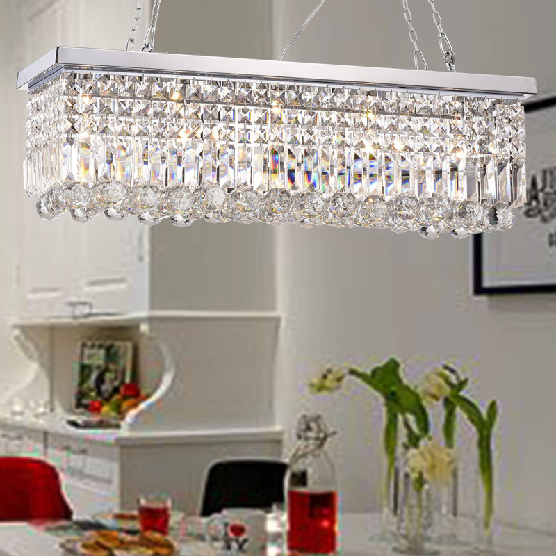 Daryn 5 - Light Dimmable Drum Chandelier, Chrome