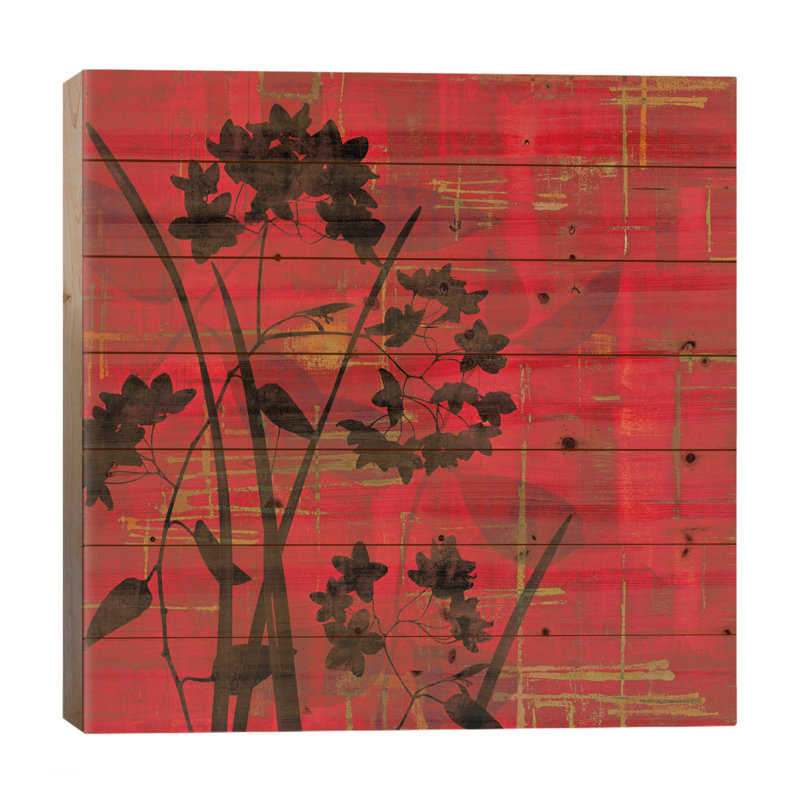 Silhouette sur fond rouge