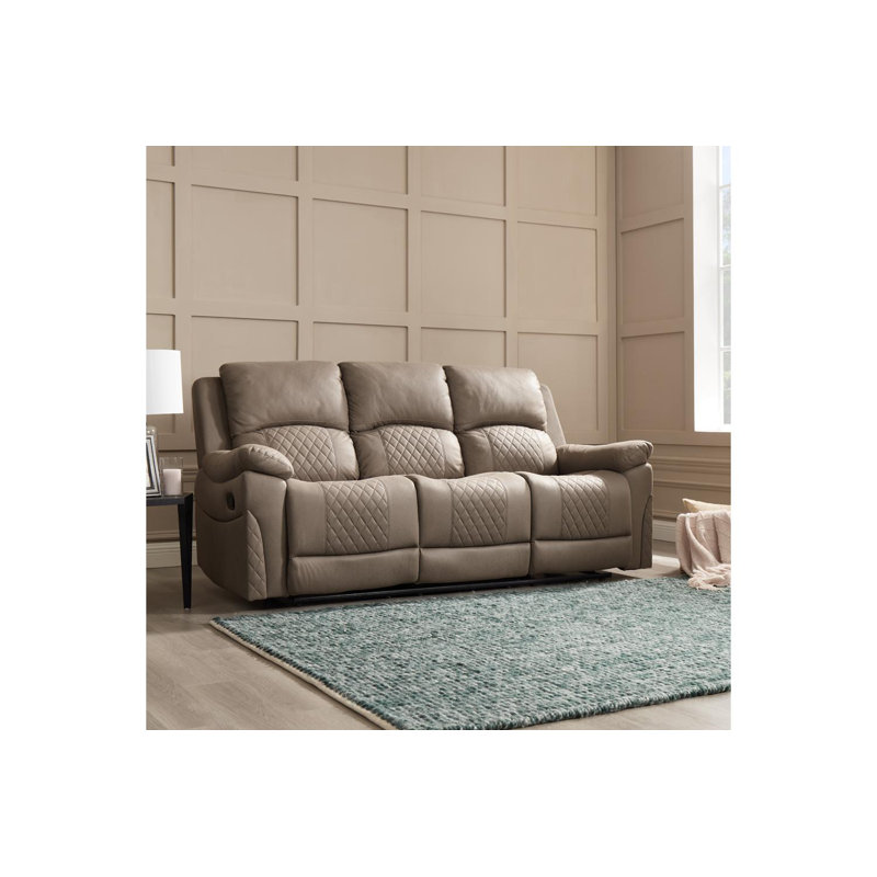 Hippolytus 3 Seater Reclining Sofa, Brown