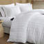 Couette 3 pièces à rayures tissées avec envers en microfibre, antidérapante, idéale pour les chambres à coucher