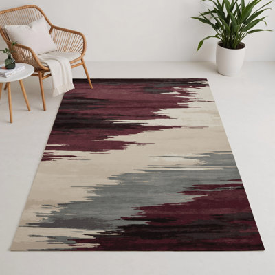 Tapis intérieur et extérieur brun Watercolor