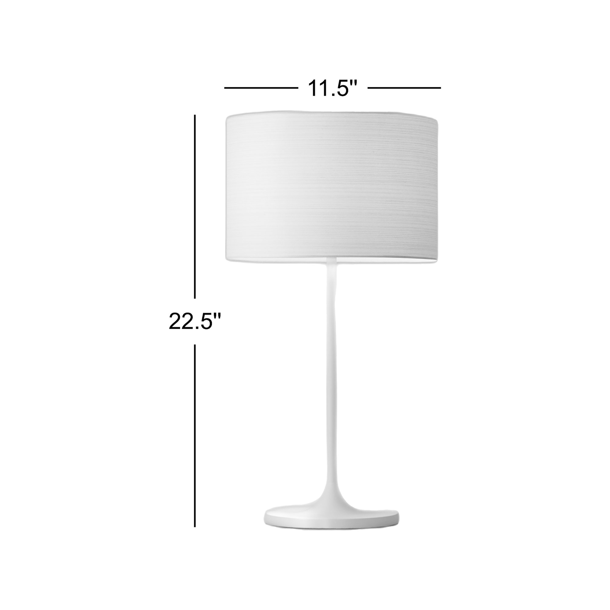 California Metal Table Lamp, Gray, White