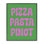  Pizza Pasta Pinot Framed Giclee Art by House of Lulu