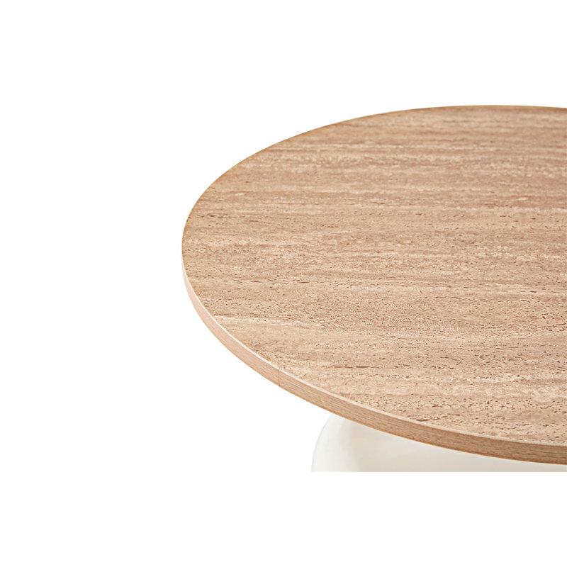 Ensemble de tables basses Nesting, Bois / blanc cassé