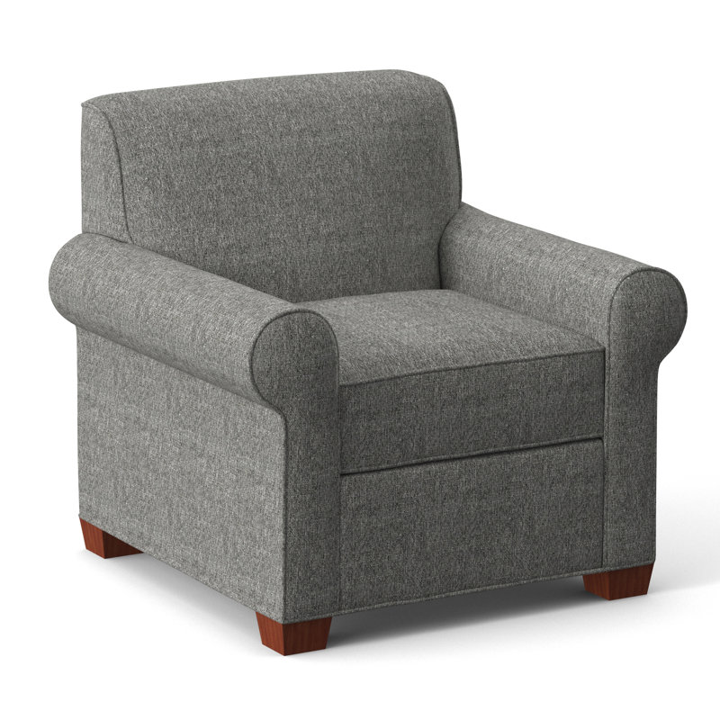 Finn Upholstered Armchair, BM Cherry, Connelly Dove