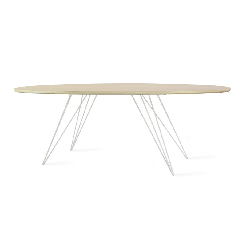 Williams Single Coffee Table, White, 18" H x 23" W x 54" D, Walnut