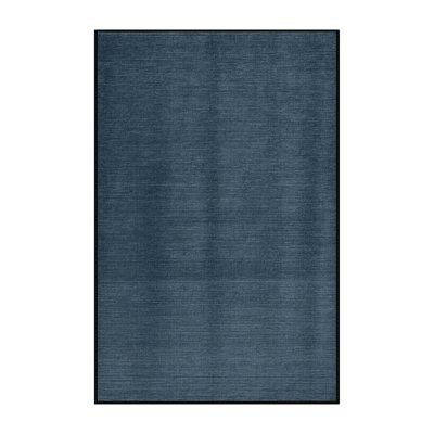 Machine Washable Solid Gray Area Rug