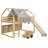 Loft Bed With Slide, Storage Bookcase and Stairs-106713814-106713811