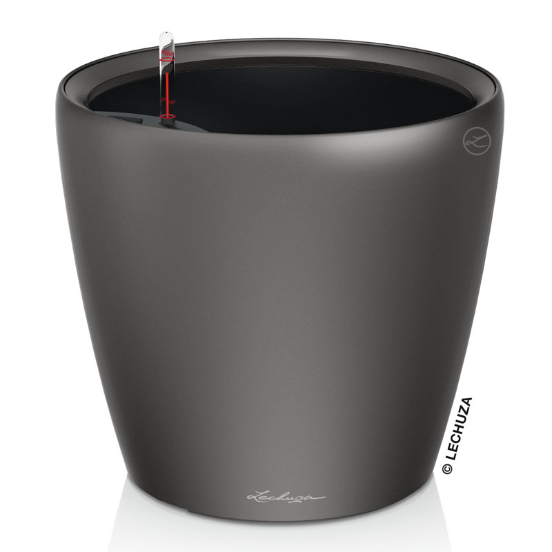 Classico Pot Planter, Charcoal Metallic