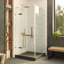 Porte de douche à charnière sans cadre l 42 po x H 74,25 po-83967805