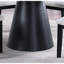 Table de salle à manger ronde avec base en forme de cône, couleur noire, style moderne, support, table de 4 po et table contemporaine, finition, sièges pour espaces intimes