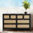 6 Drawer Rattan Dresser for Bedroom, Farmhouse Wood Chest of Drawers with Metal Handles Storage-480042039