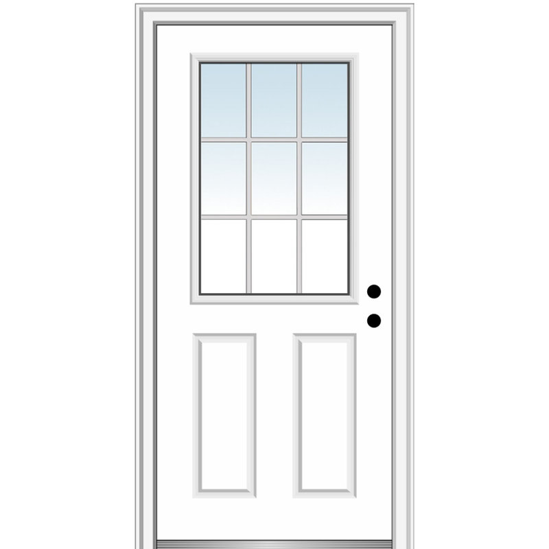 Grilles internes pré-raccrochées en acier, S'ouvre à gauche vers l'intérieur, H 81,75 po x l 30 po x P 4,56 po