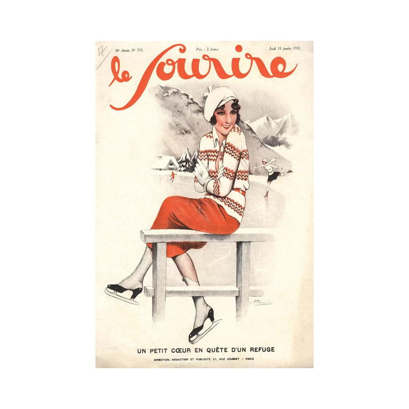 1930s Le Sourire Magazine Cover by The Advertising Archives - Gallery-Wrapped Canvas Giclée on Canvas, Canvas