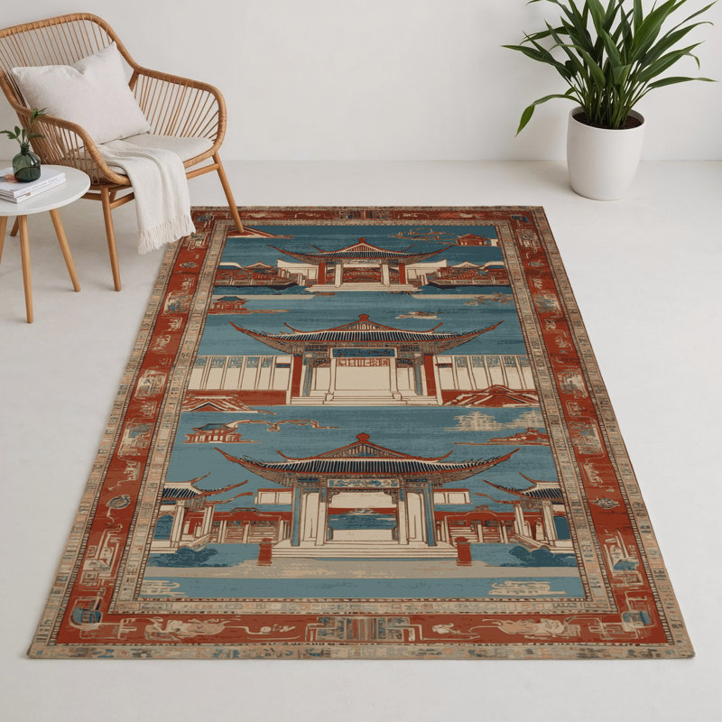 Tapis intérieur et extérieur ArtDeco, Rectangle 9 pi x 12 pi
