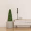 Topiaire artificiel, faux arbuste en pot en plastique noir-728354304-673287581