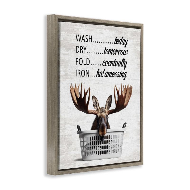 Cadre flottant Sassy Moose & Laundry, Cadre flottant orme Montalcino, H 31 po x l 25 po