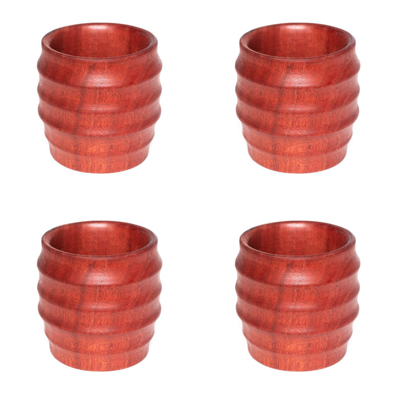 Ensemble de 2 tasses en bois de hêtre spiralé:, 4