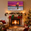 Ensemble de 3 reproductions d'art sur toile, lampadaire et couronne de Noël-470135271