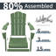 Chaise Adirondack pliable en PEHD Clitheroe-812501103