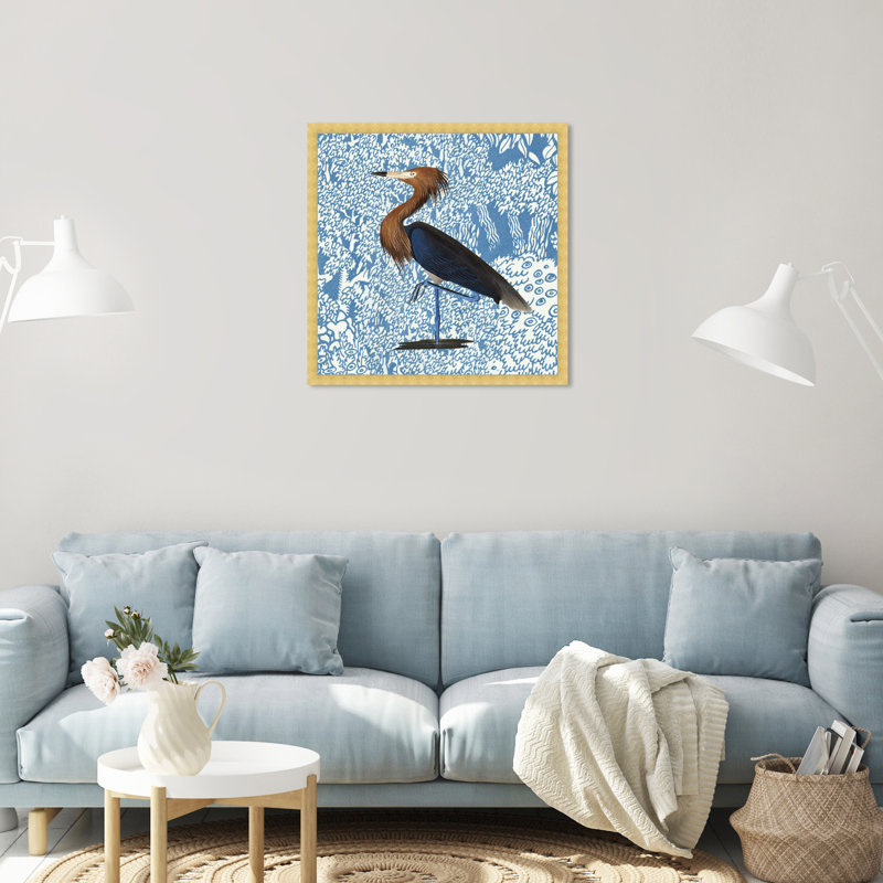 «Bird Pose», reproduction d'art mural, Or, H 26 po x l 26 po x P 0,5 po