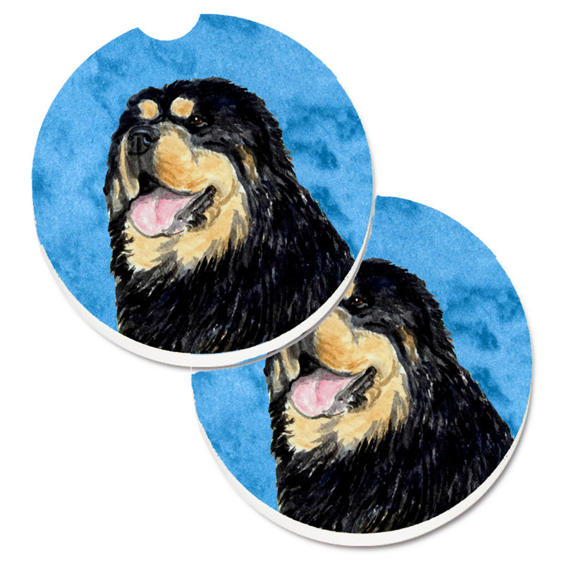Sous-verre barbu collie voiture, Mastiff tibétain