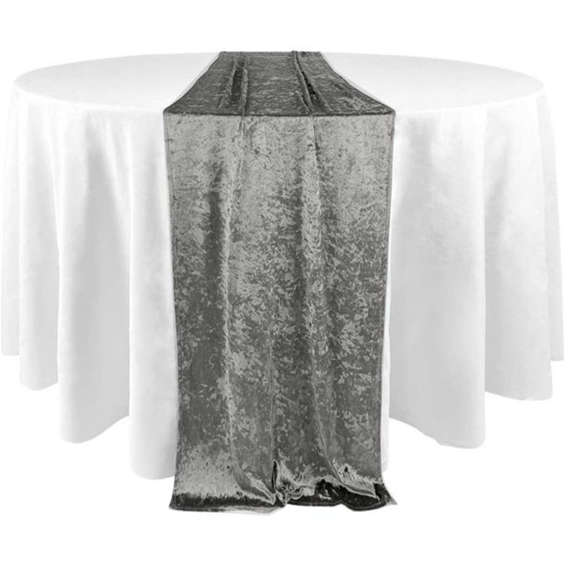 Abye Crush Velvet Table Runner - Premium Heavy Weight Textured Fabric, Wrinkle-Resistant & Luxurious - Wedding/Christmas/Holiday Decor - 14x108 Inch