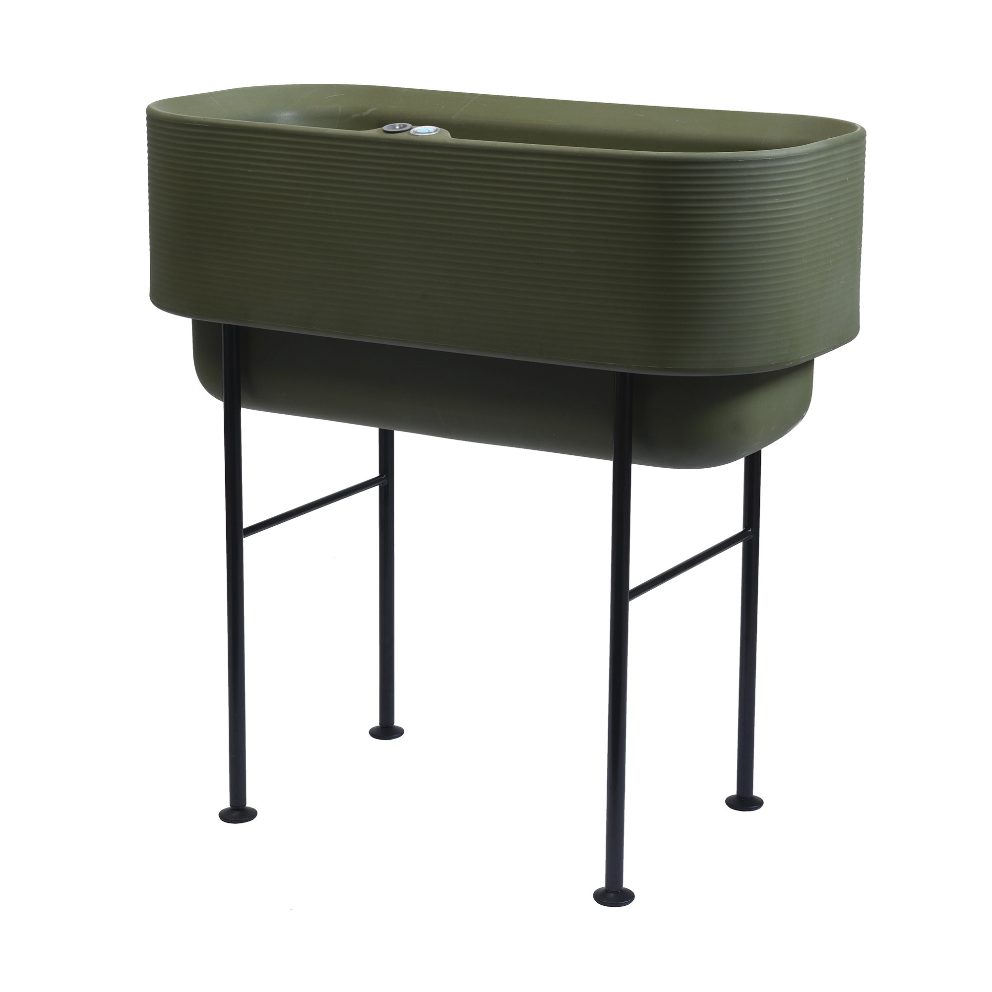 Nest Self Watering Raised Planter Box, 35.75'' H x 44'' W x 22'' D, Olive