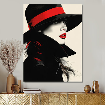 Monochromes rouge, noir, femme sanglante, portrait II - mode femme, décoration murale